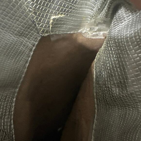 Ami Club wear Silver stiletto knee boots 6.5 with silver see pics for flaws - Picture 13 of 14